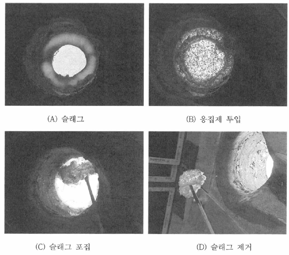 용해로내 슬래그 제조과정