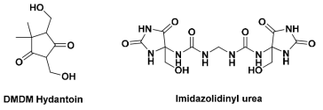 DMDM Hydantoin 및 Imidazolicinyl urea의 화학구조1)