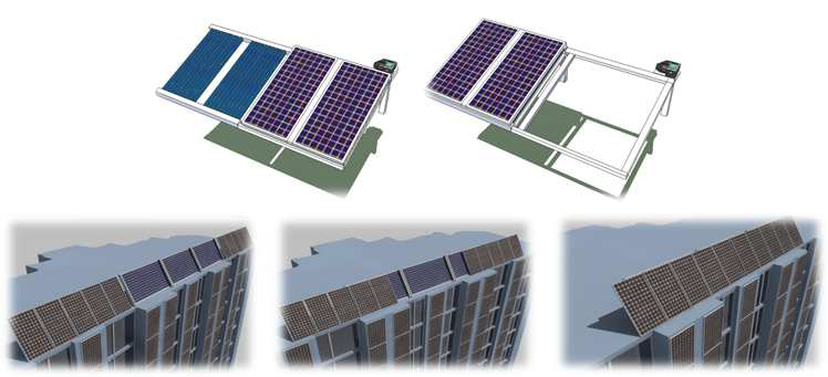태양열·태양광 융복합 시스템 개념도