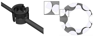 Pump Model for CFD(좌) Rotor Model for CFD