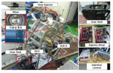 SCR A 시스템 및 요소수 분사시스템 구성