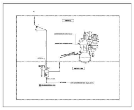 Scavenge air cooler 응축수 배출 시스템 설계도