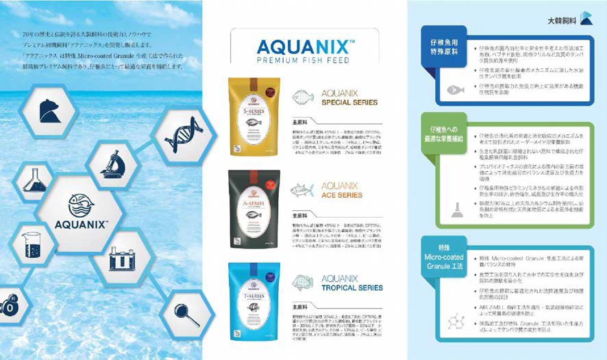 AQUANIX series 해외 마케팅용 리플렛 디자인(일문)-뒷면