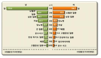 2011년 국내 10대 사망원인