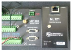 Installed data logger(Campbell Scientific, CR1000) and the ethernet module.