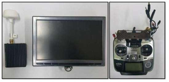 Video receiver and Display monitor(left), T14SG T/R Set(right).