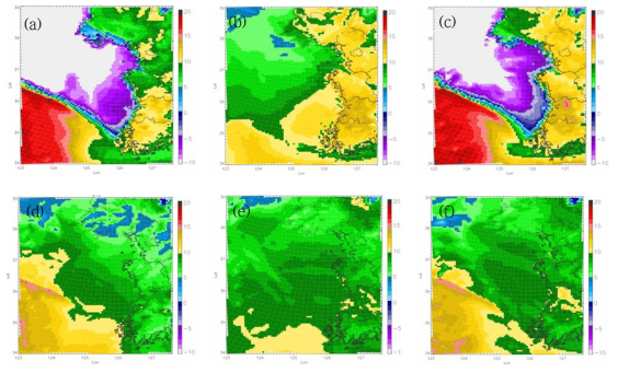 KLAPS analysis temperature field near Baengyeondo.