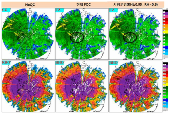 Same as Fig.2.1.17, except for 0.19° PPI at 1910 KST 16 Apr 2016.