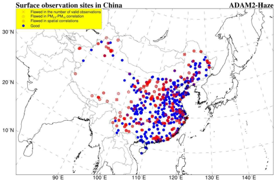 Results of the confidence test on China environment monitoring network.