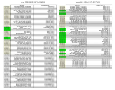 BANMOS result 4: ancillaries list