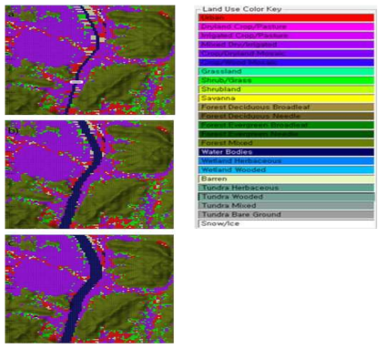 Land use distribution with different scenarios for CFD simulations. Land use data with 30m horizontal resolution are provided by the Korea Ministry of Environment