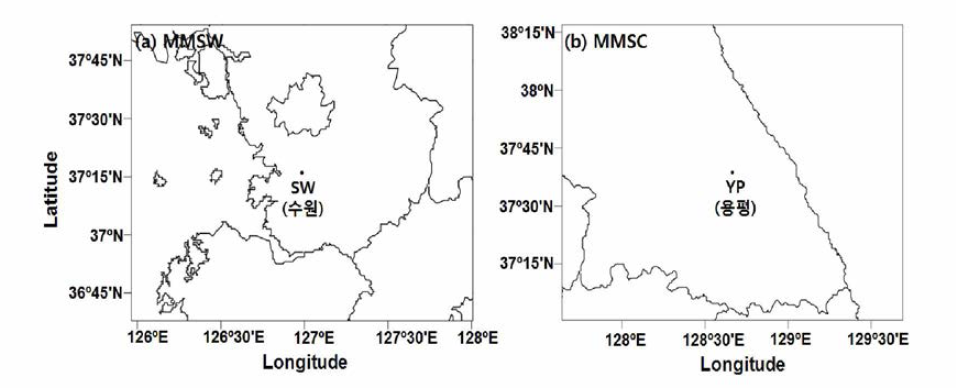 Domain of the weather modified forecasting system.