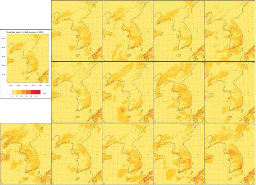 The same as Fig. 4.2.2 except for 13-hour forecasts on 1300 UTC October 23，2016.