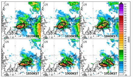 Same as Fig.3.2.7 but with bright band identification using standard deviation