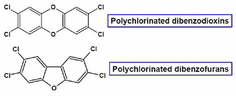 다이옥신계와 퓨란계의 구조