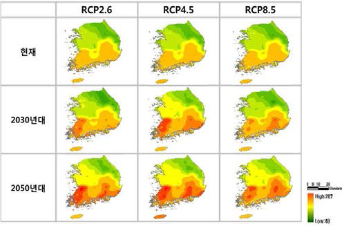 Prediction of nivalenol occurrence according to RCP climate change scenario