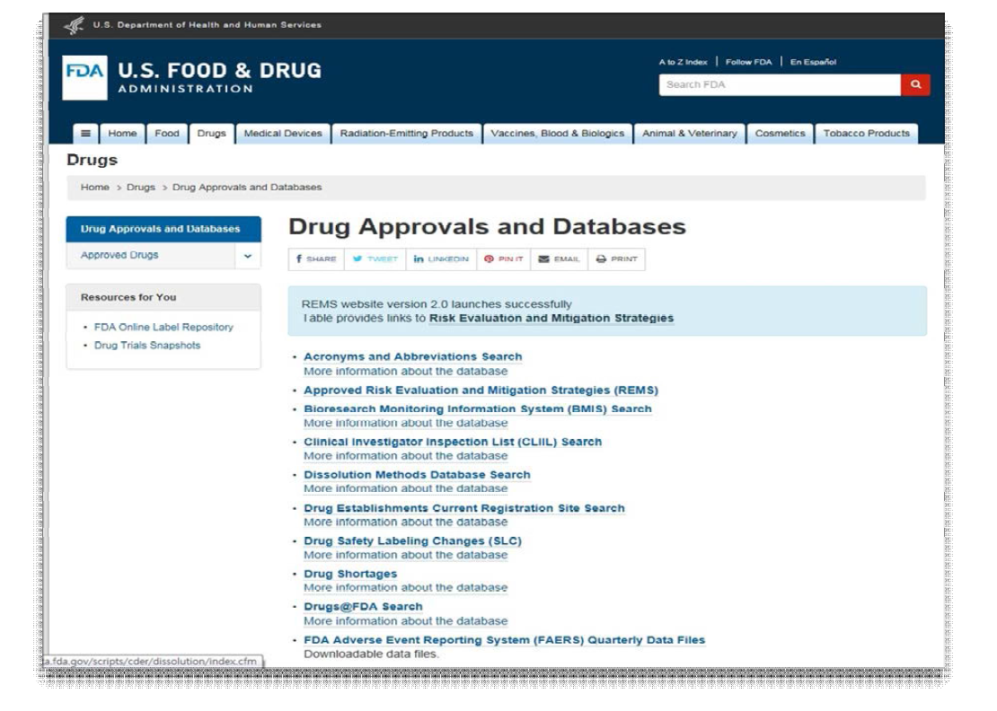 FDA 의약품 승인 데이터베이스