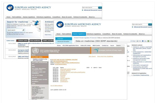 유럽 EMA 홈페이지 및 ATC 코드