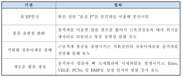 체외충격파치료기의 기전