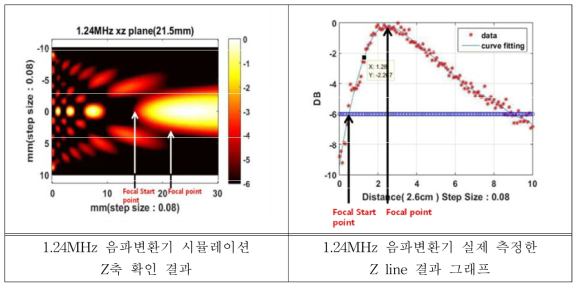 시뮬레이션과 Z line scanning 결과