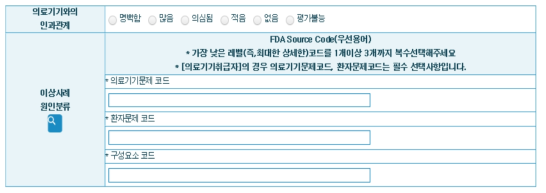 의료기기 전자민원창구에서의 이상사례 보고과정