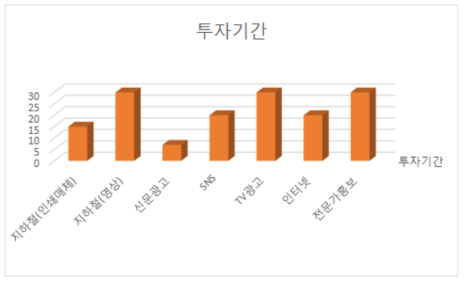 매체별 투자기간