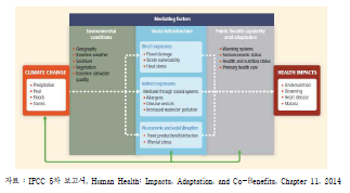 기후변화 건강영향 경로 : IPCC