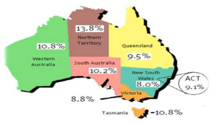 호주전역의 대마초 보급률