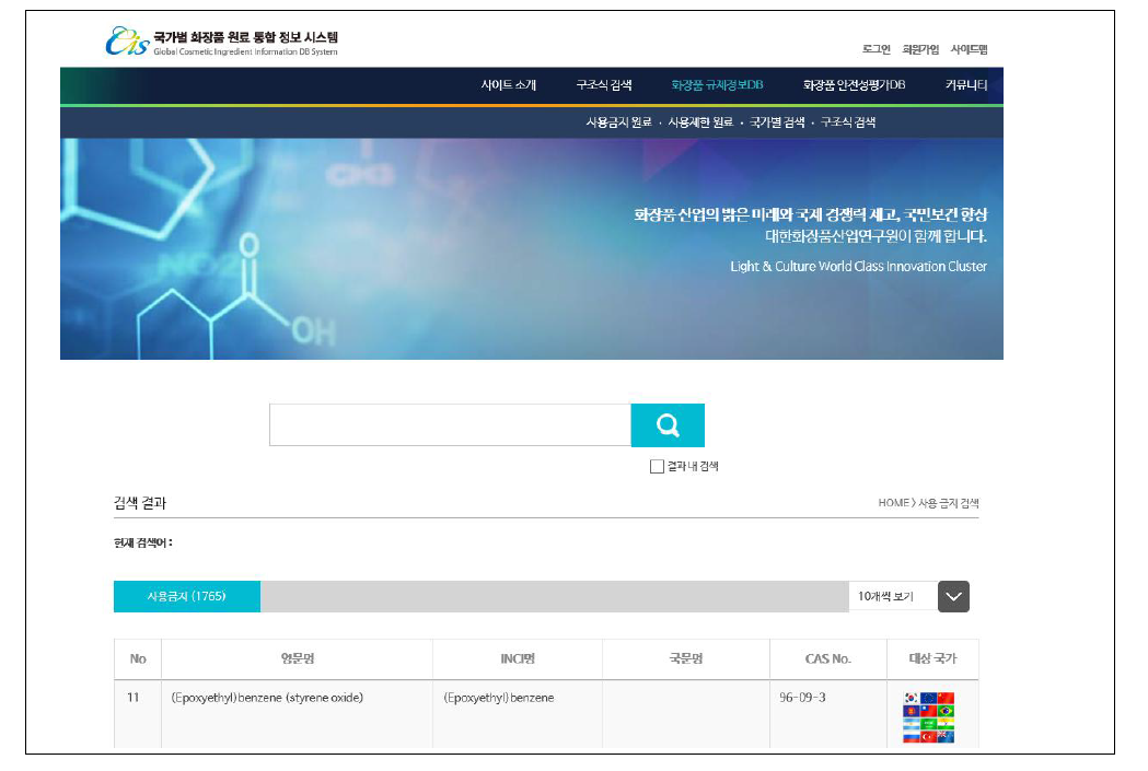 국내 화장품 원료 정보방