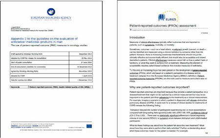 PRO 가이드라인(EMA) 및 PROs assessment(EUPATI)