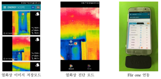 Flir one 연동 및 관련 열화상 모드 사진