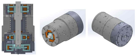 센서 일체형 반경 방향 자기베어링 적용 80,000RPM급 고주파 스핀들 1차 시제품 3D 레이아웃