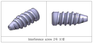 Interference screw 1차 3D 모델링