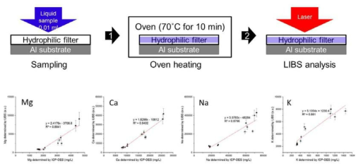 친수성 필터 이용 시료도입부를 적용한 Mg, Ca, Na, K 원소의 LIBS 분석