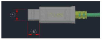 male커넥터 금속 housing 3D설계 도면