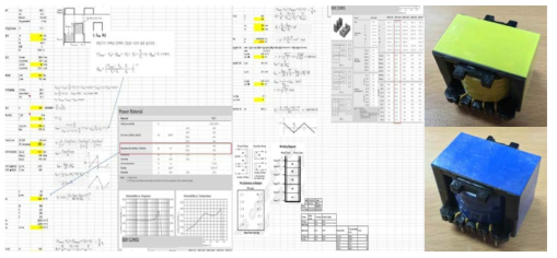 전력변환 트랜스포 설계 및 완성제품