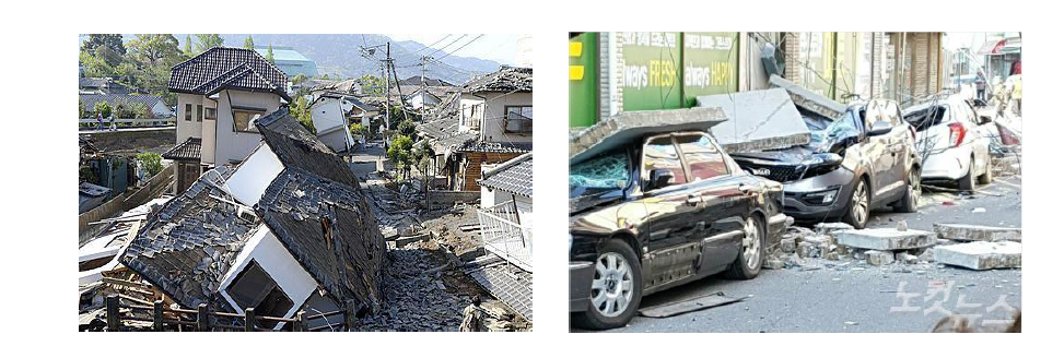 포항(왼쪽, ’16.9) 8·경주(오른쪽, ’17.11) 지진
