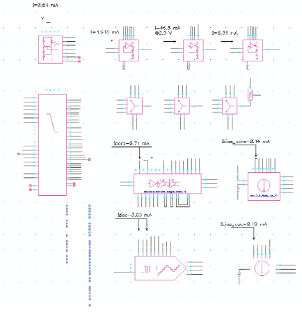 Top schematic of the ROIC