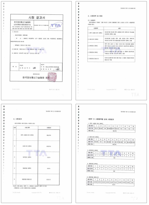 TTA V&V 시험결과서