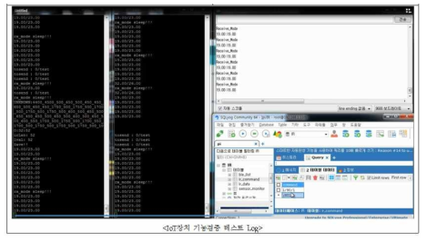 IoT장치 기능검 테스트 Log