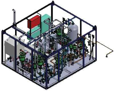 2MW급 Pump Type LNG 연료공급 시스템 3D Modeling 작업