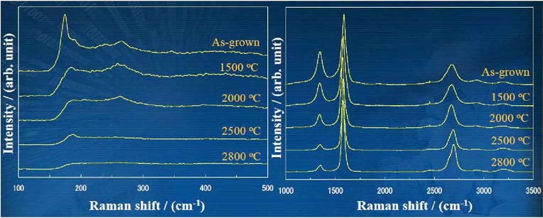 고온 열처리한 MWCNT의 Raman 스펙트럼