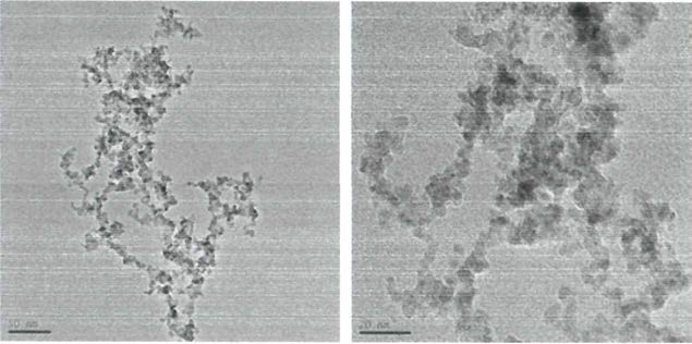 10 nm 실리카 입자 첨가 코팅용액 TEM 사진