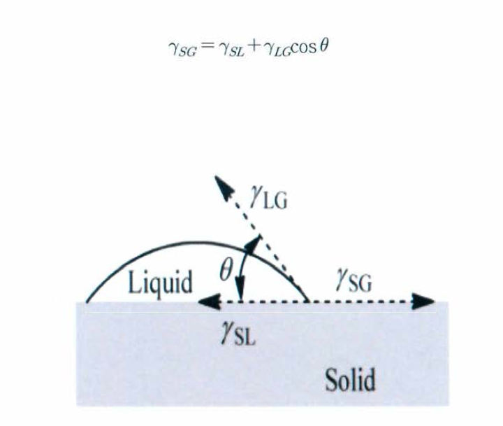 Young의 접촉각 모형