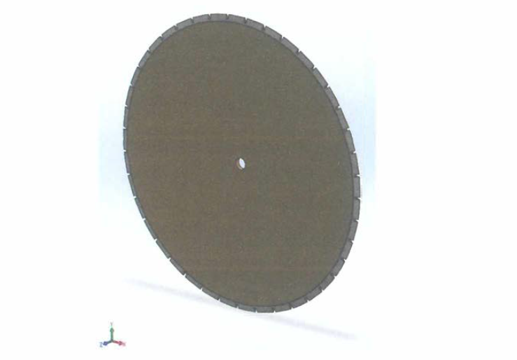커터의 형상(직경: 660.4mm, 두께: 4.5mm, 샤프트 직경: 27mm)