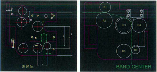 밴드의 이동경로 유추를 위한 도면