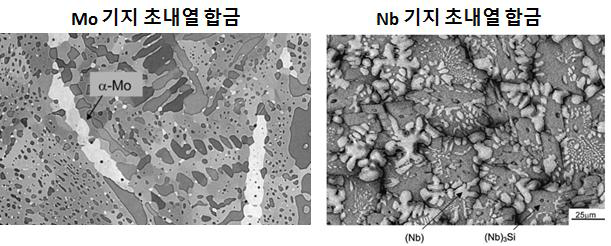 Mo/Nb 기지 초내열 합금의 미세조직