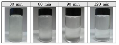 Mixing time에 따른 Pre-solution 용해도 평가