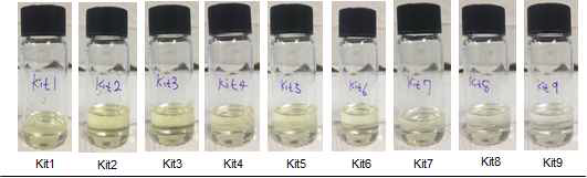 조성 된 kit1-9의 샘플