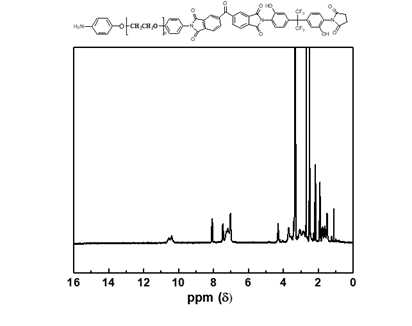 최종 Polyimide의 합성물의 NMR 스펙트럼 분석 (DMSO d-6)